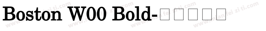Boston W00 Bold字体转换